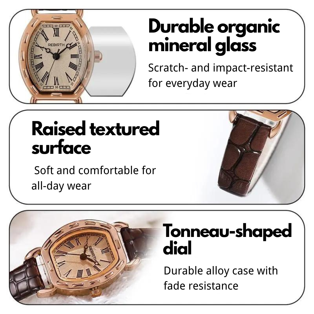 Retro Barrel Water-Resistant Watch