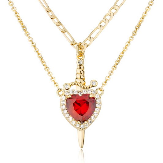 Heart & Dagger 2-Piece Necklace
