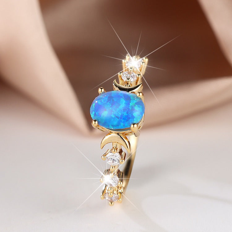 Oval Synthetic Opal Ring