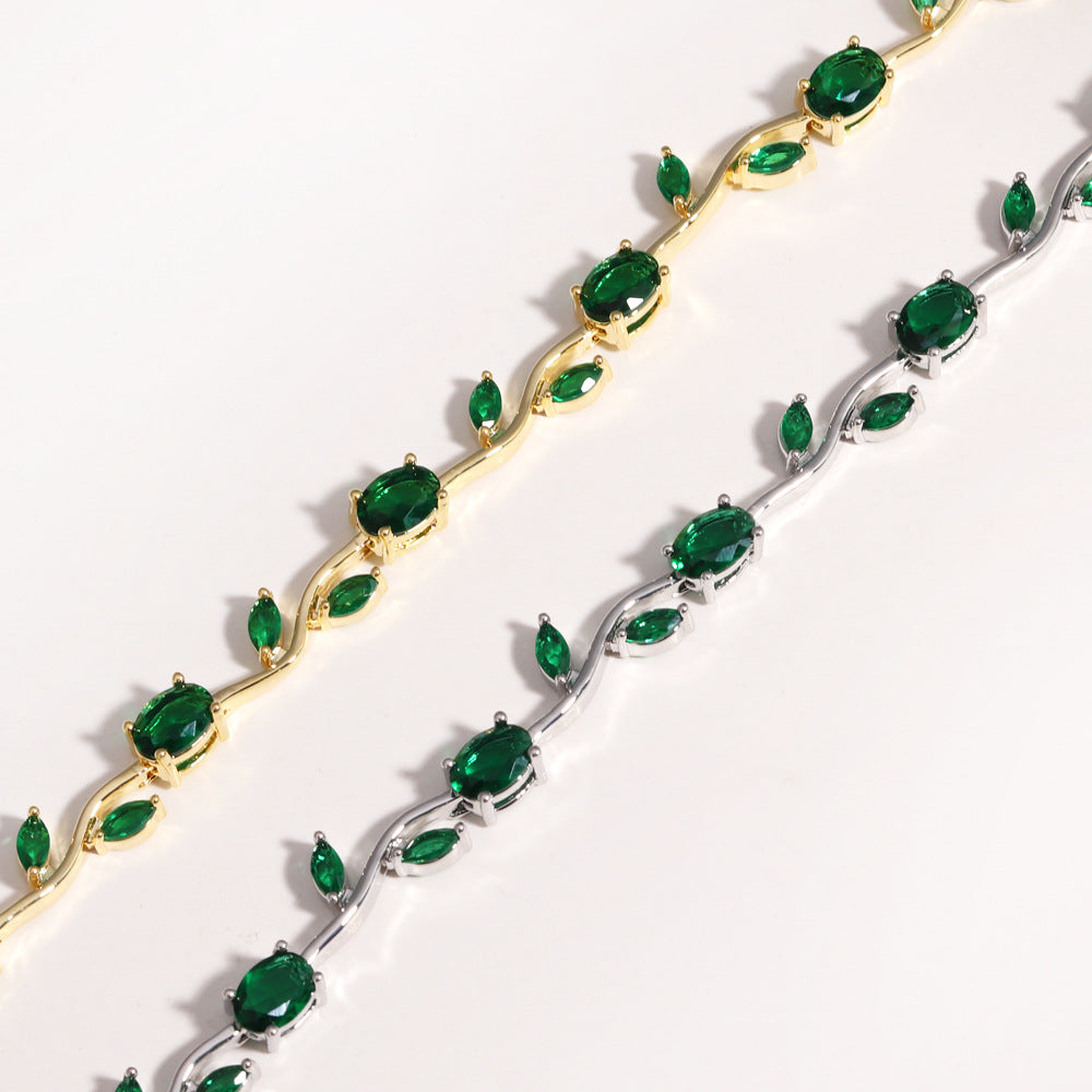 Vintage Jewel-Toned Vine Bracelet