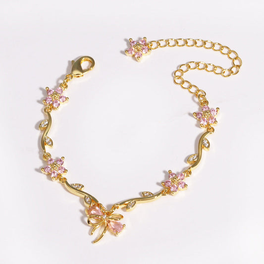 Sweet Crystal Bow Bracelet