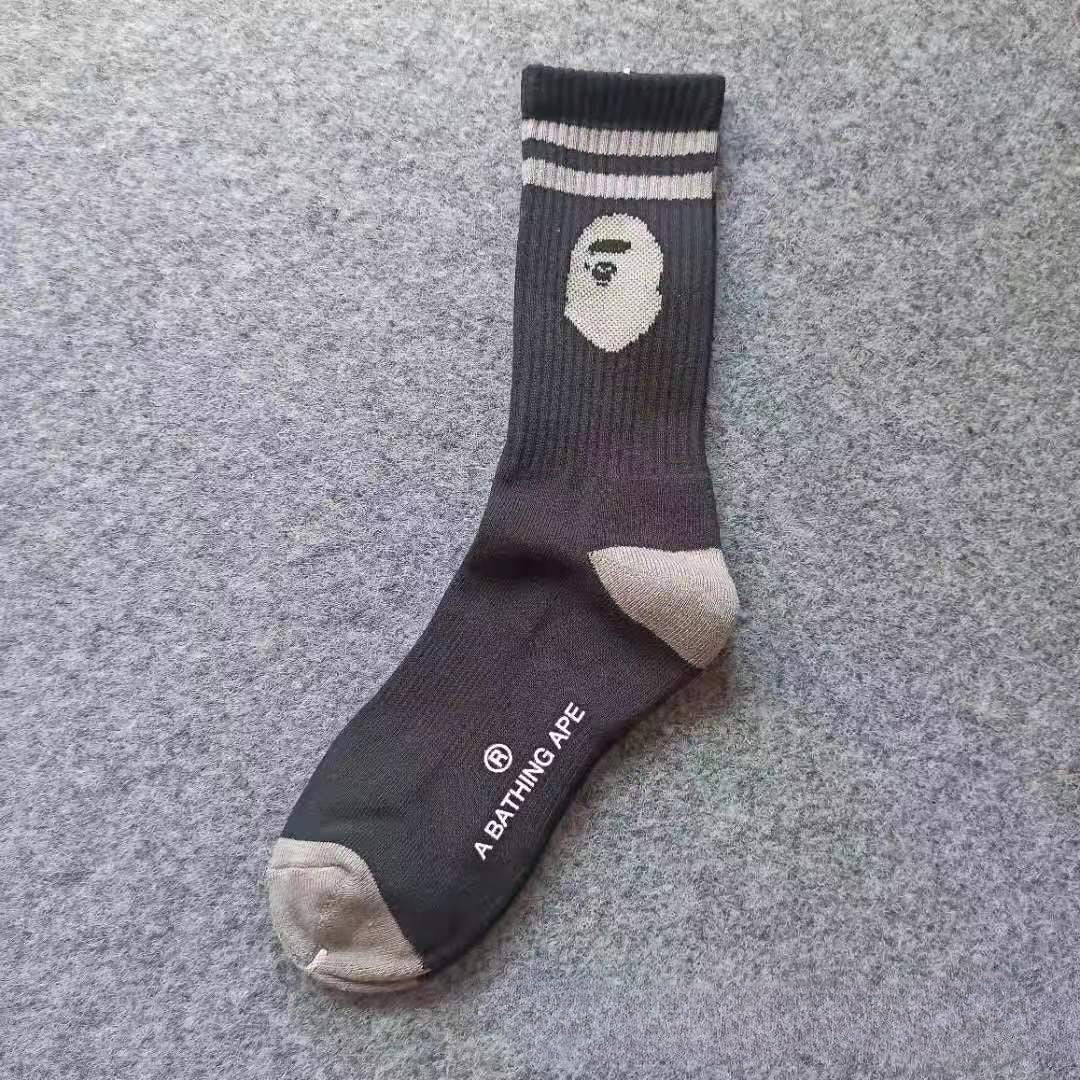 Bape Socks Men's and Women's Sports Socks with Towel Bottom