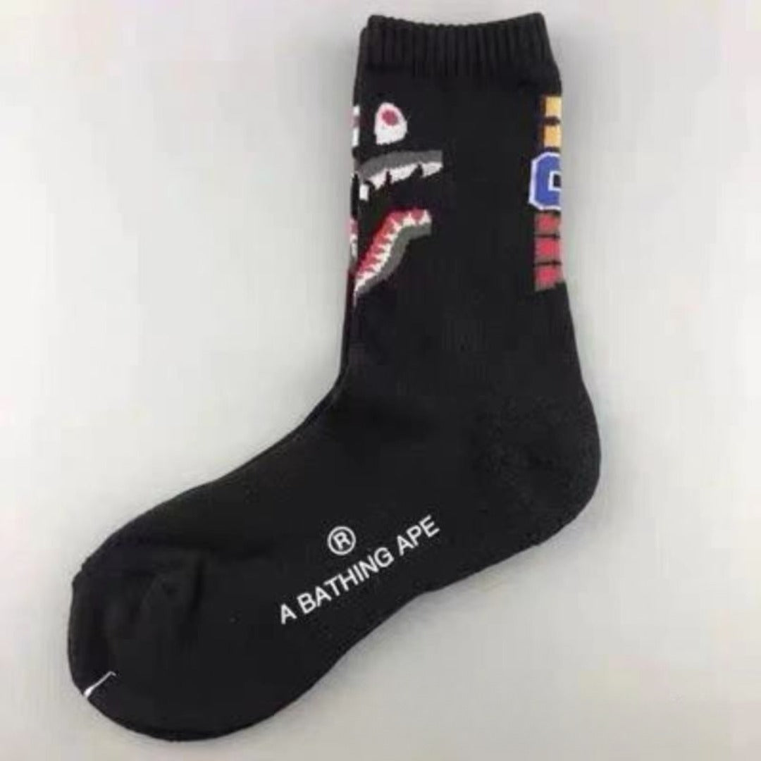 Bape Socks Men's and Women's Sports Socks with Towel Bottom