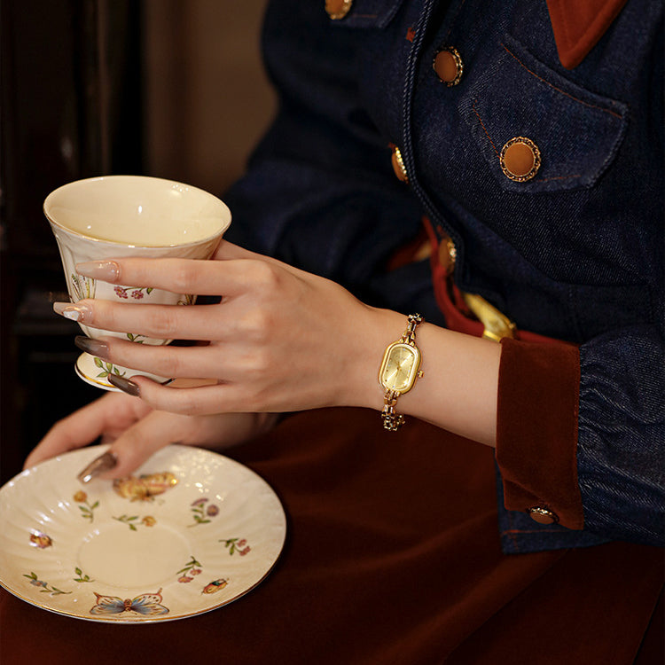 Vintage Oval Bracelet Watch