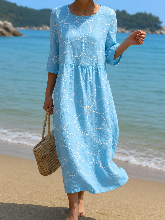 Abito casual da donna con stampa floreale