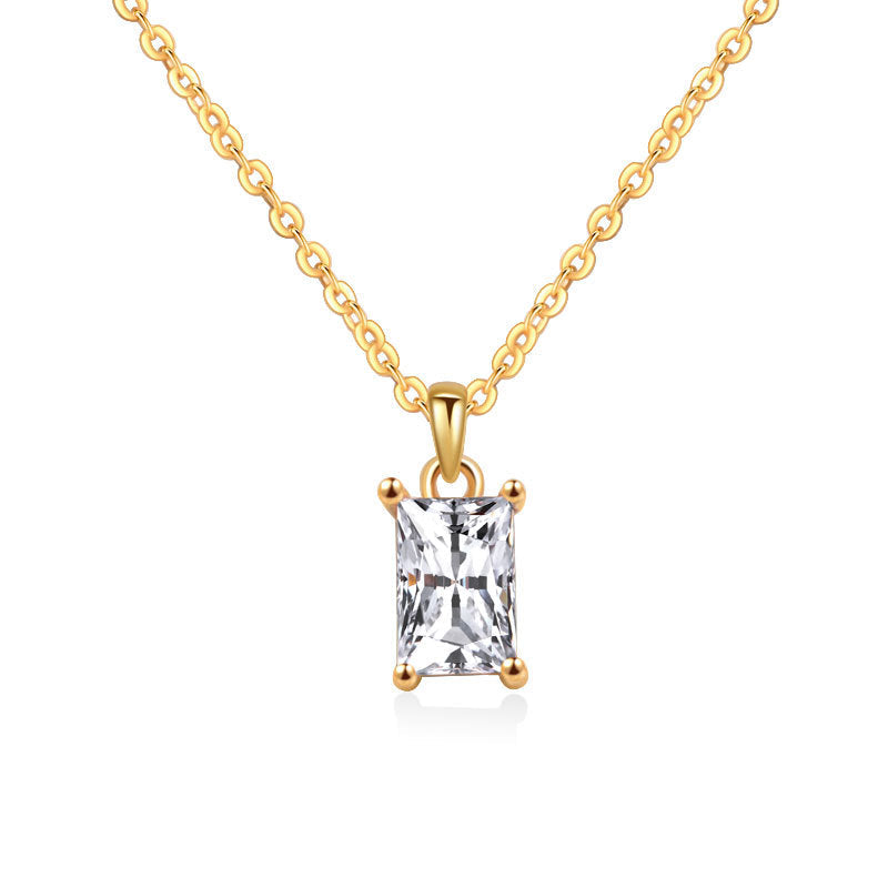 12 Birthstone Pendant Sterling Silver Necklace