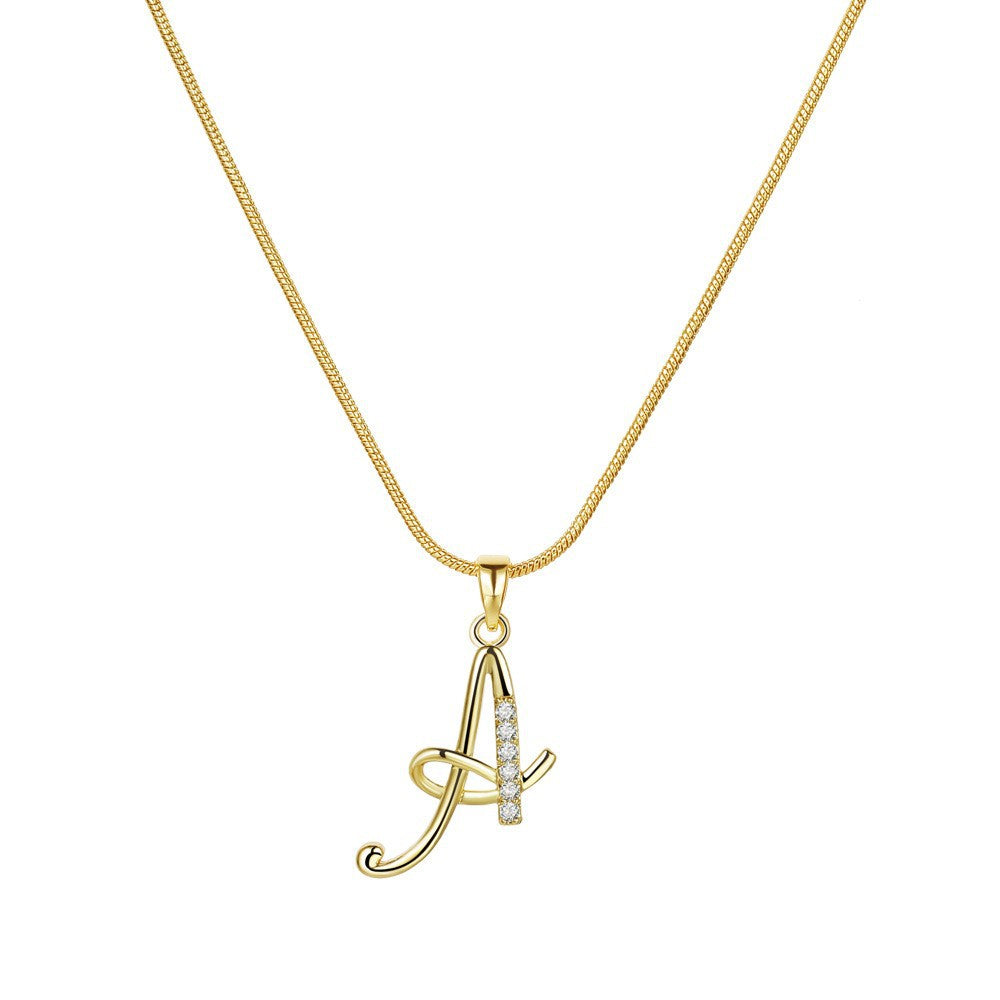 Gold Initial Necklace ¨C A-Z Letters
