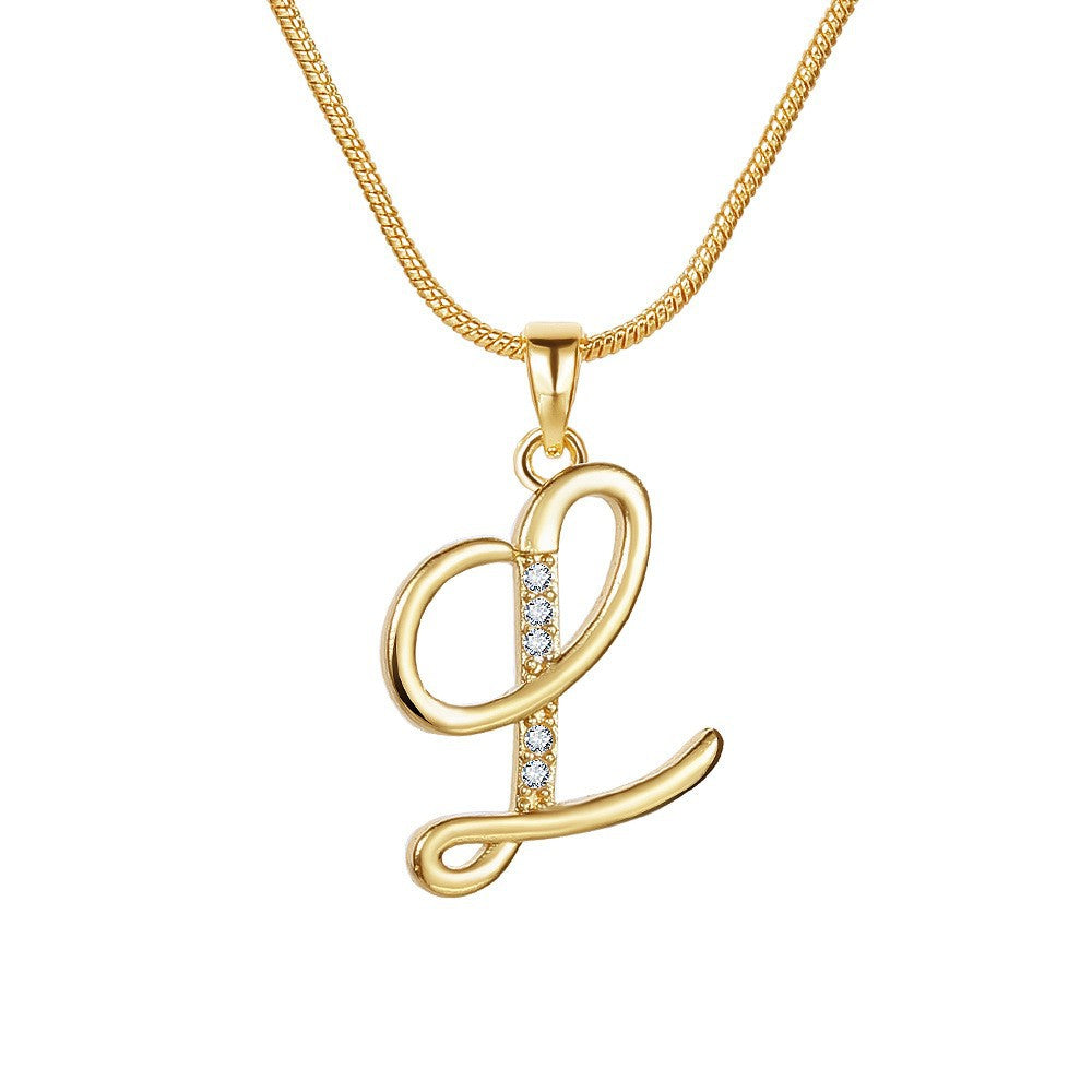Gold Initial Necklace ¨C A-Z Letters
