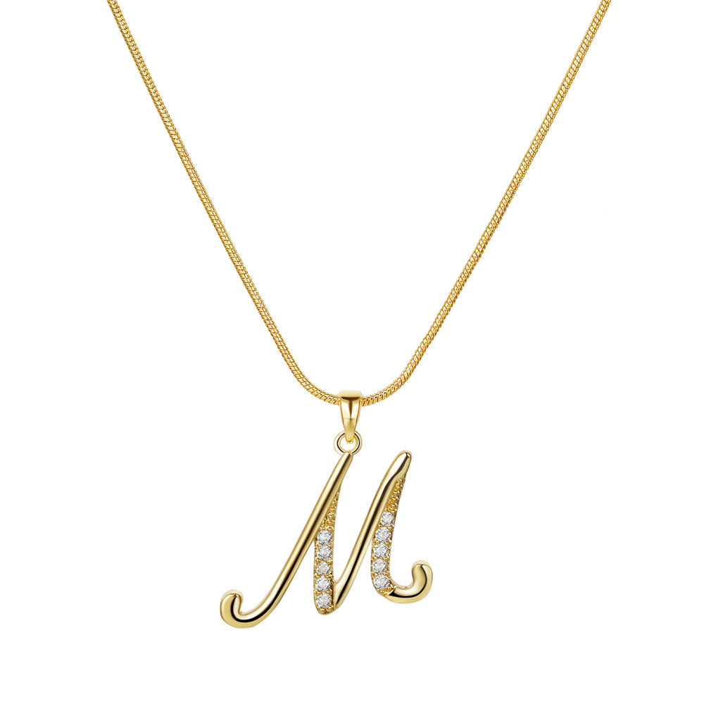 Gold Initial Necklace ¨C A-Z Letters