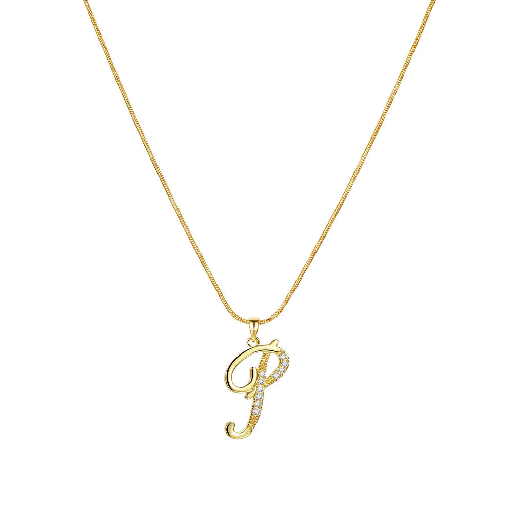 Gold Initial Necklace ¨C A-Z Letters