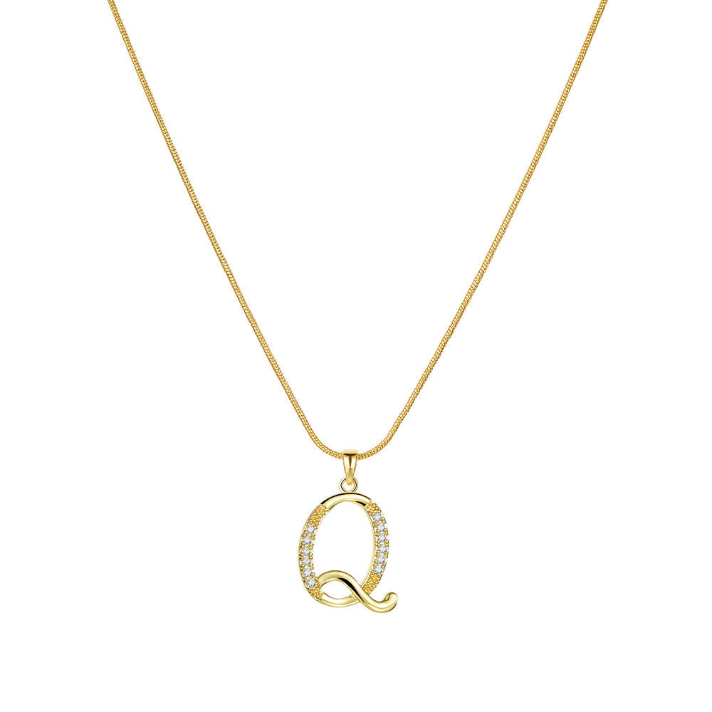 Gold Initial Necklace ¨C A-Z Letters
