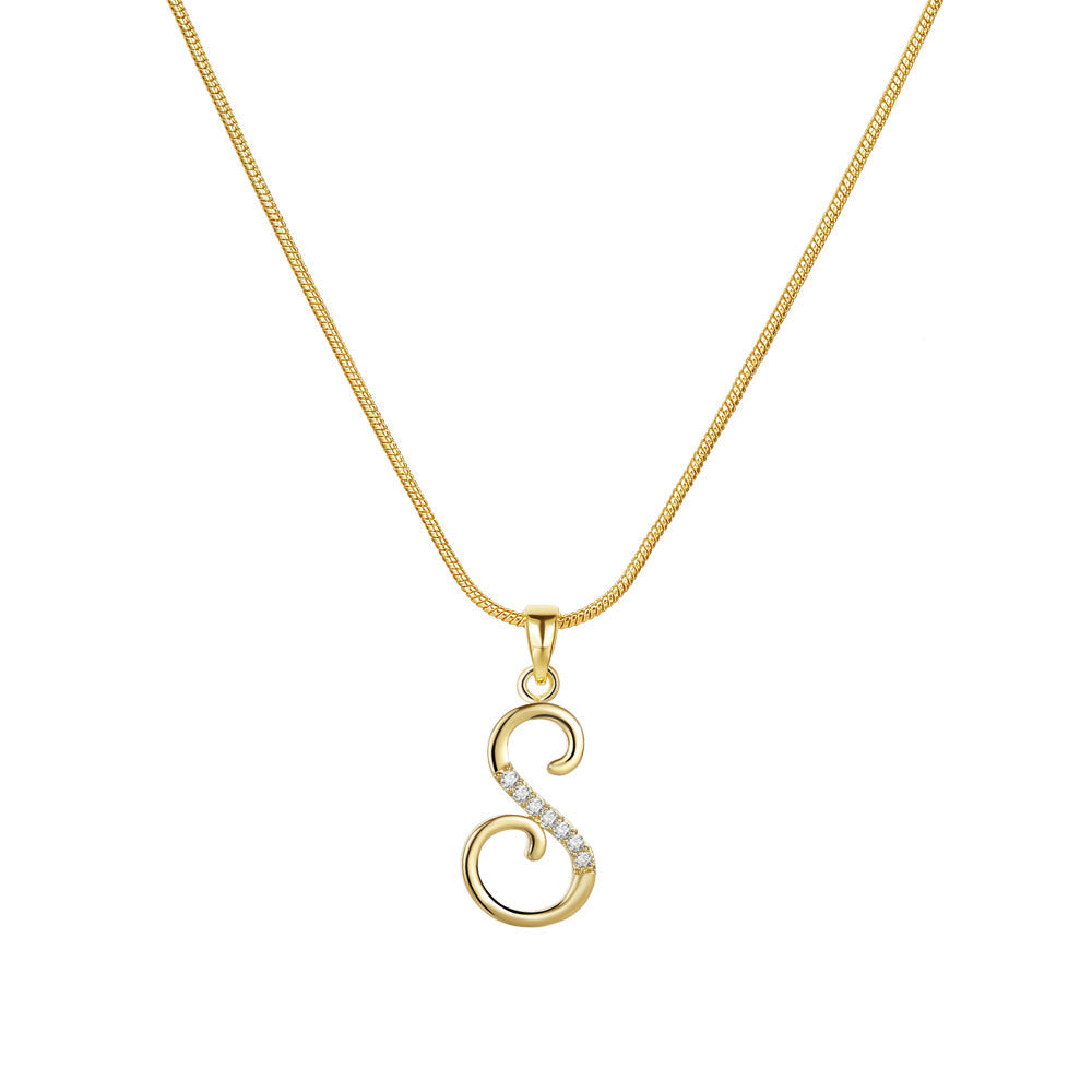 Gold Initial Necklace ¨C A-Z Letters