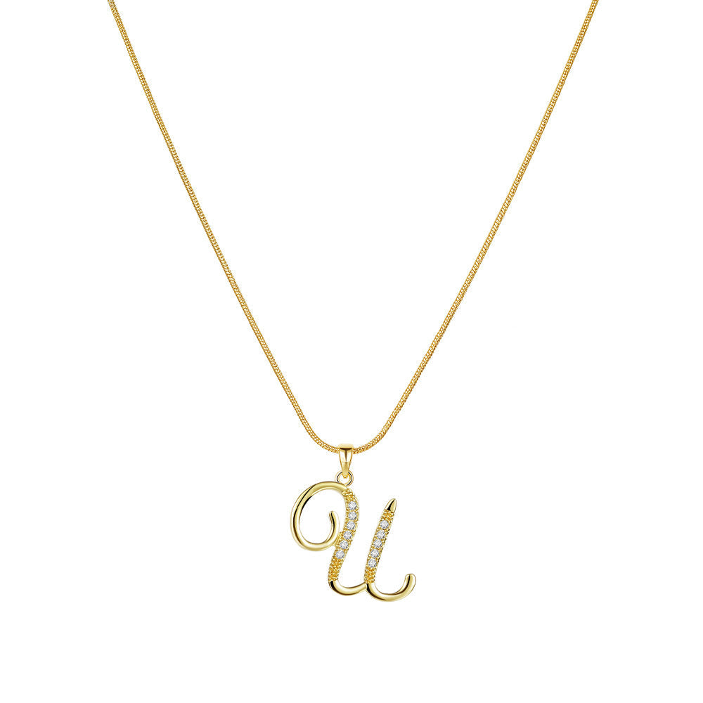 Gold Initial Necklace ¨C A-Z Letters