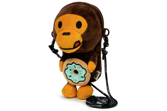 BAPE BABY MILO DONUT PLUSH MOBILE BAG - BROWN/BLUE (FW24)