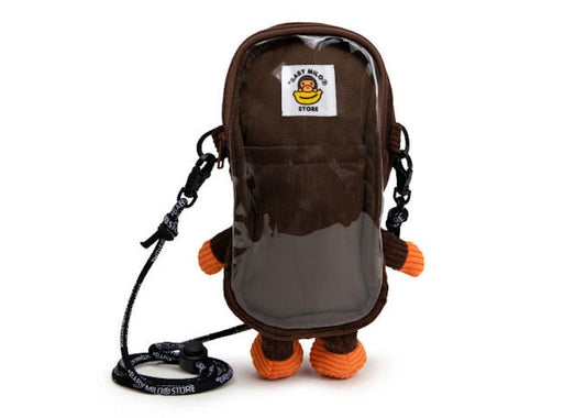 BAPE BABY MILO CORDUROY PLUSH MOBILE BAG - BROWN