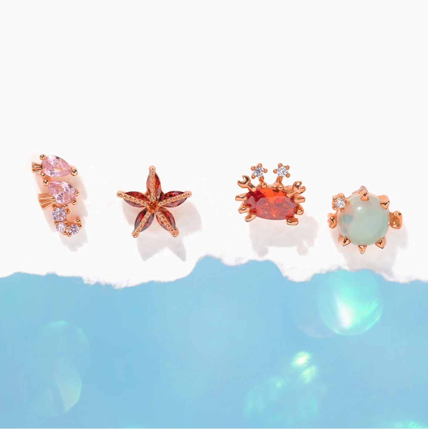 Adorable Ocean Design Earrings Set