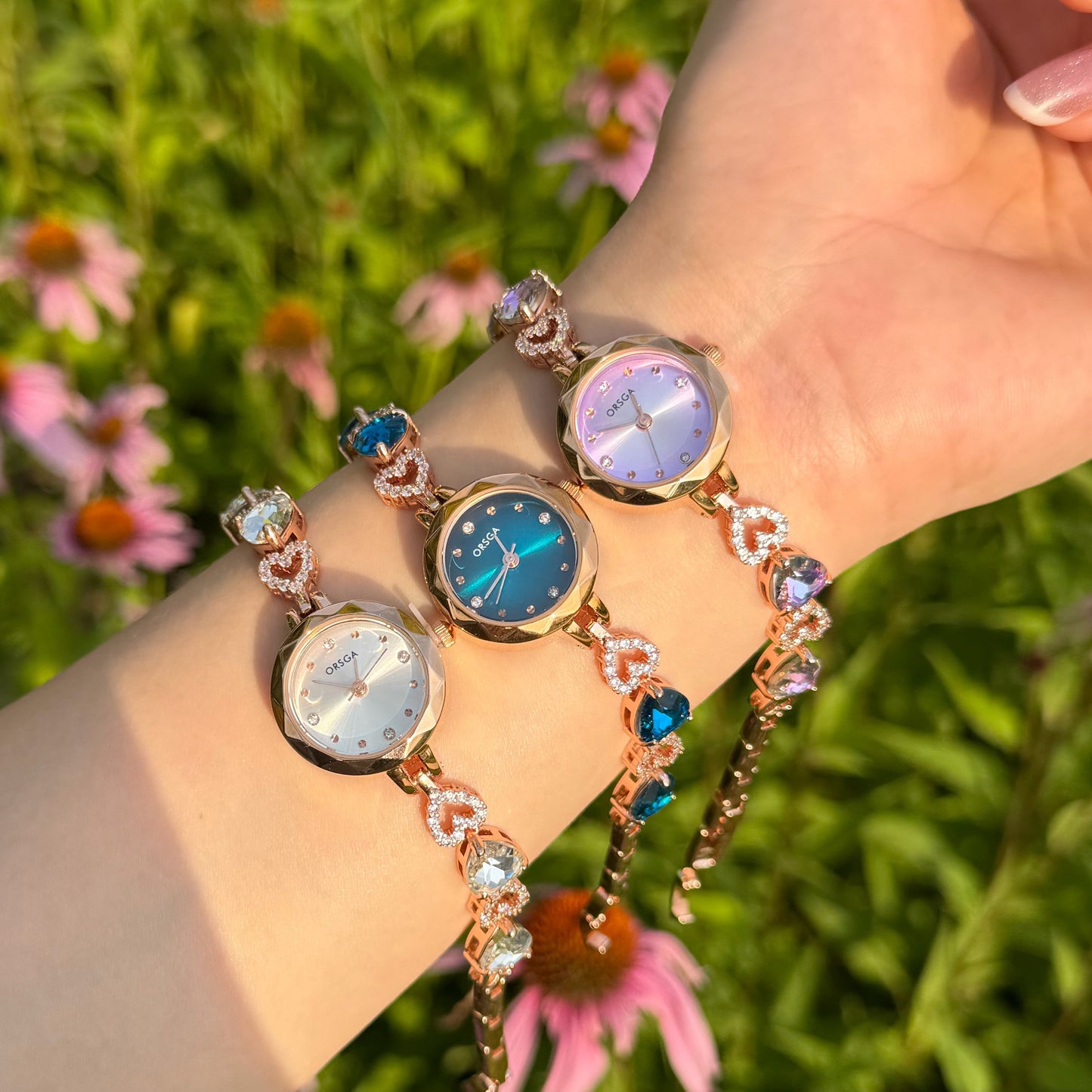 Ocean Heart Crystal Waterproof Watch