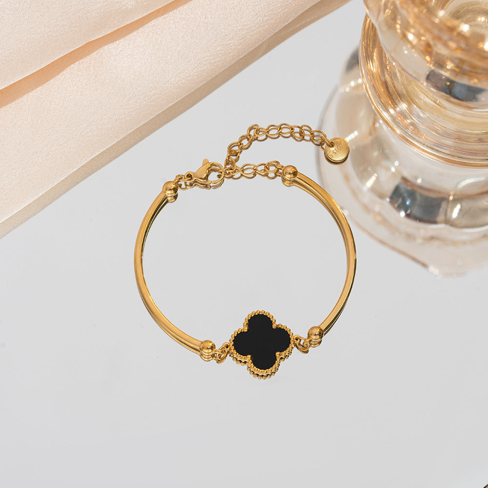 Waterproof Clover Bangle Bracelet