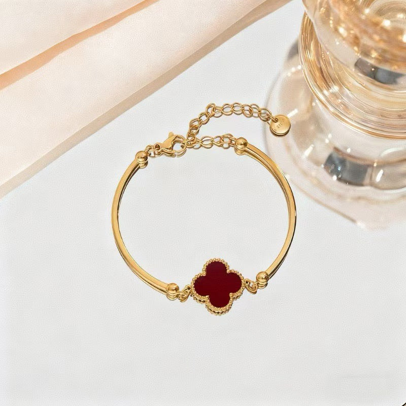 Waterproof Clover Bangle Bracelet