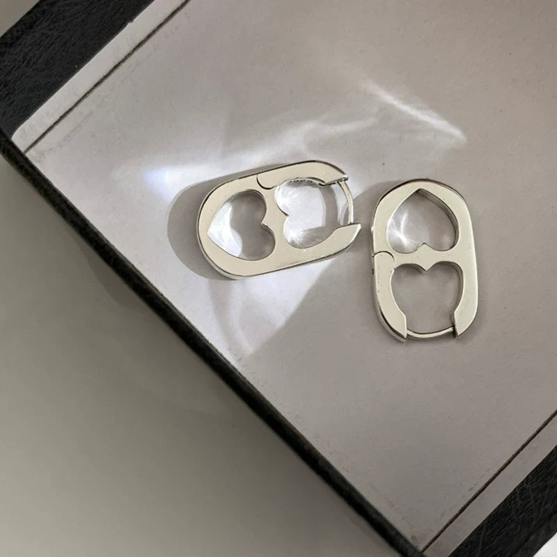 Simple Heart Shaped Hoop Earrings
