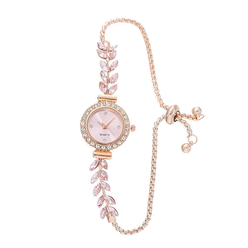 Sparkling Leaf Bracelet Watch