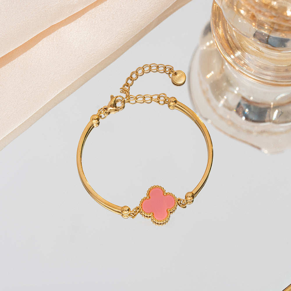 Waterproof Clover Bangle Bracelet