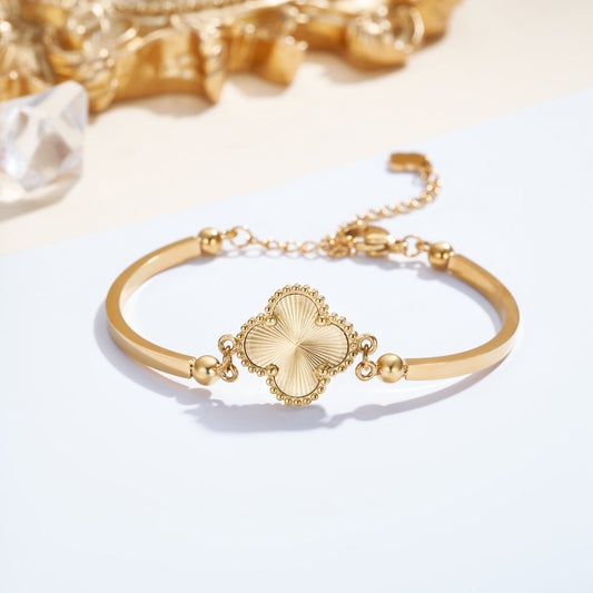 Waterproof Clover Bangle Bracelet