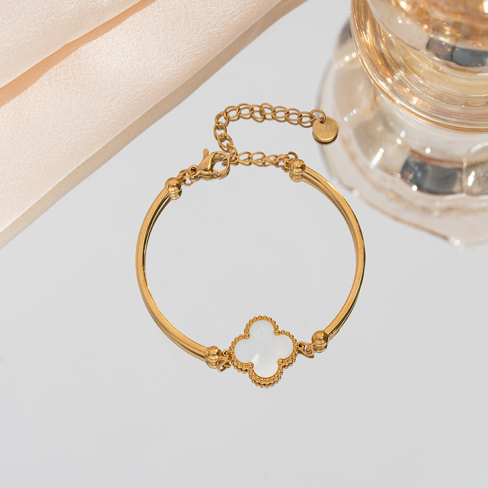 Waterproof Clover Bangle Bracelet