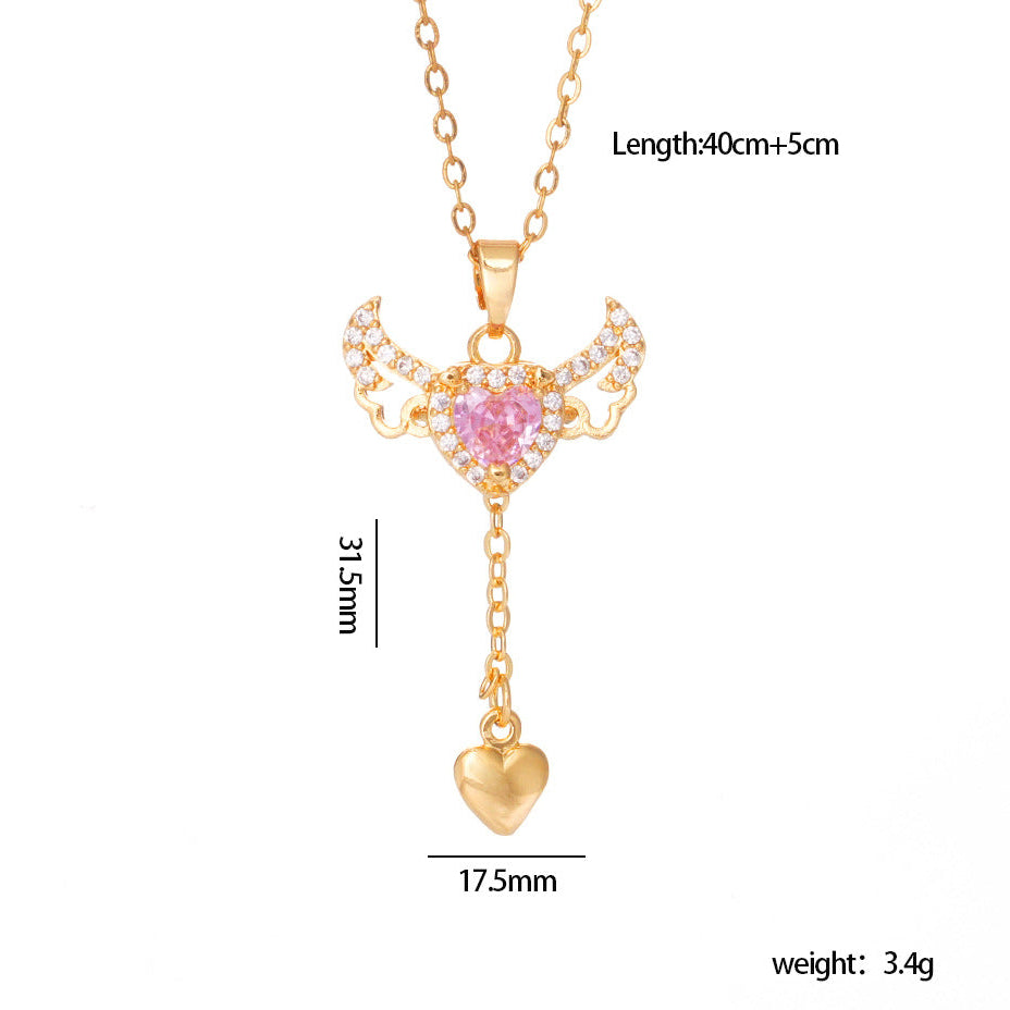 Angel Heart Necklace ¨C Movable Wings Design