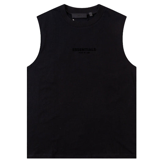 Fear Of God Flocking small letter print Sleeveless T-Shirts