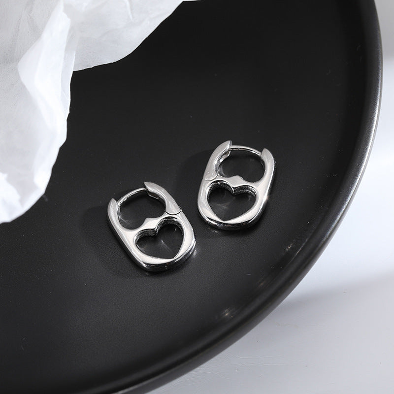 Simple Heart Shaped Hoop Earrings