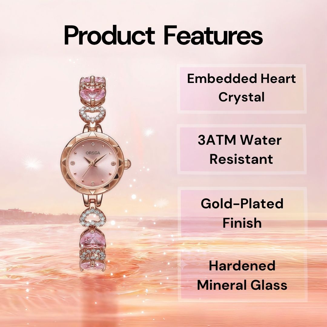 Ocean Heart Crystal Waterproof Watch