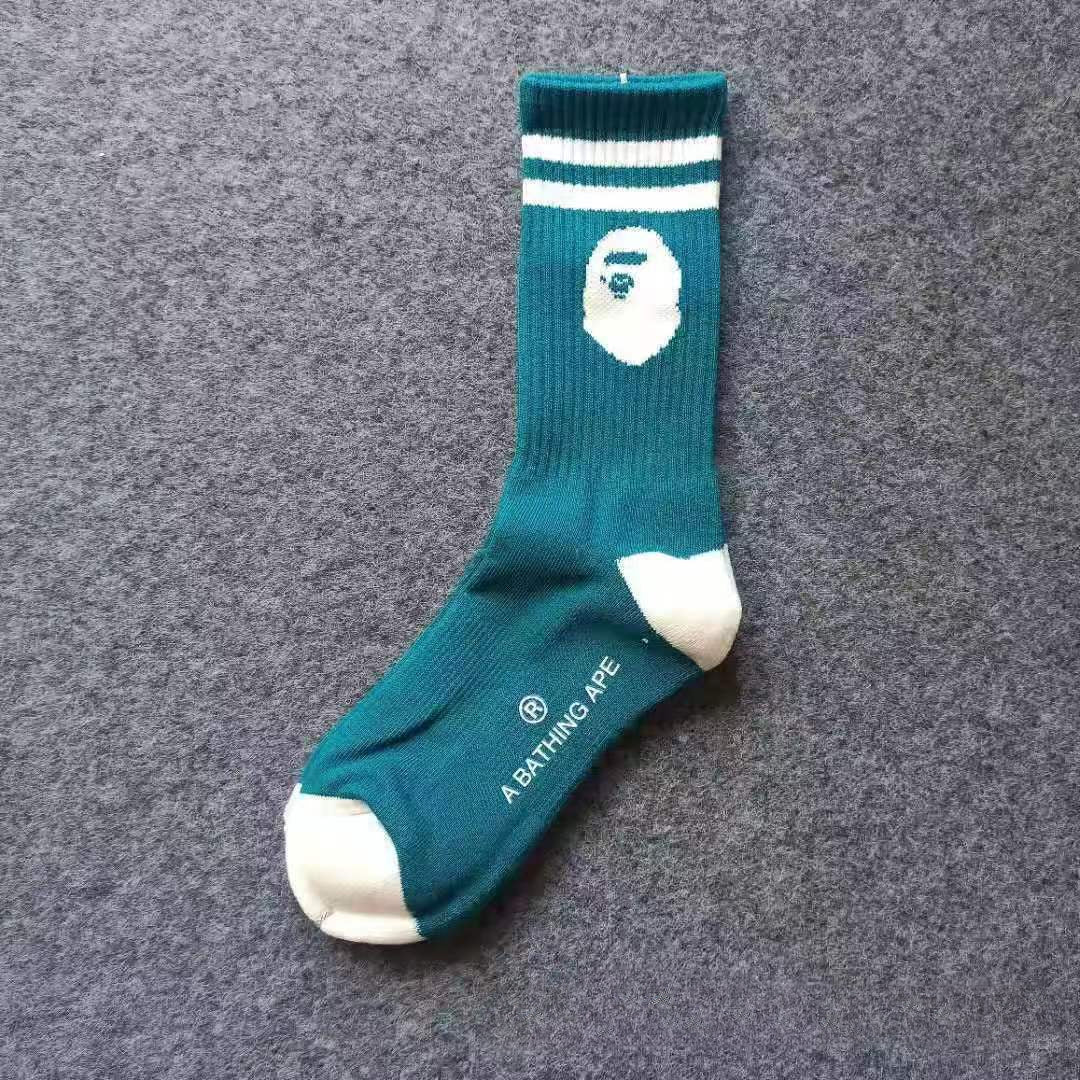 Bape Socks Men's and Women's Sports Socks with Towel Bottom