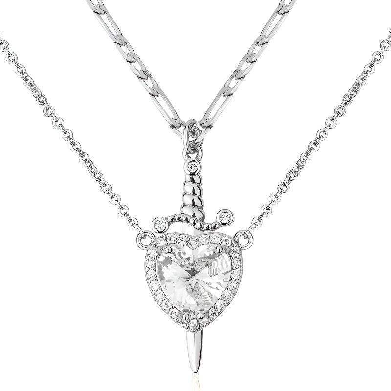 Heart & Dagger 2-Piece Necklace
