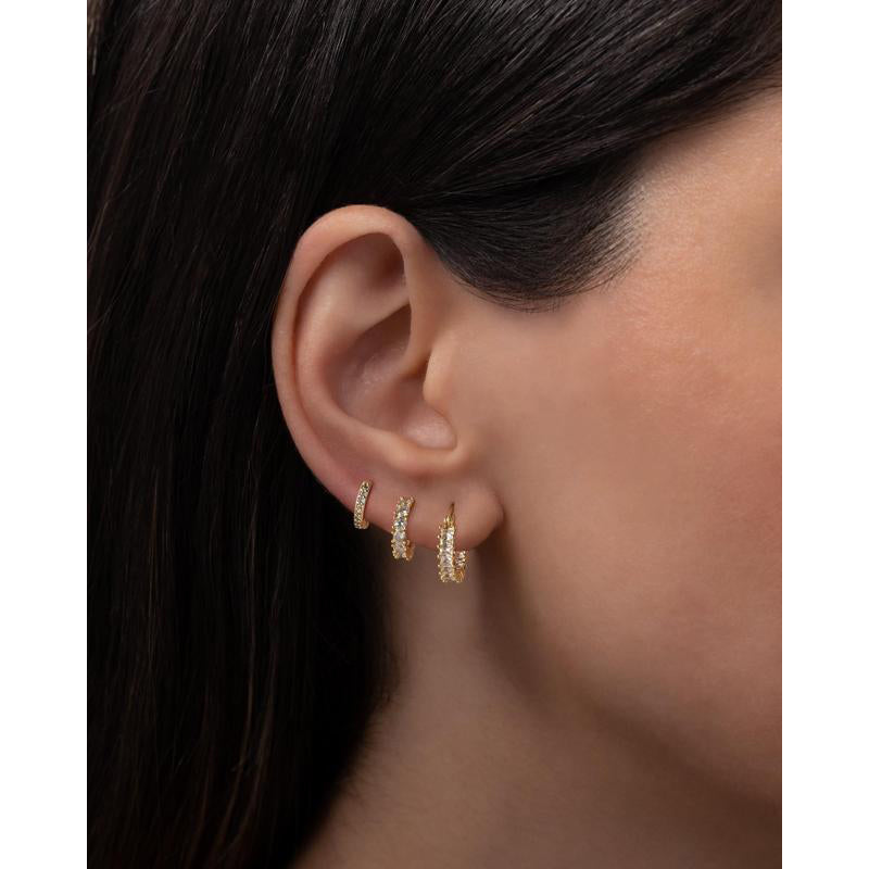 Chunky Small Gold Huggie Hoop Earrings