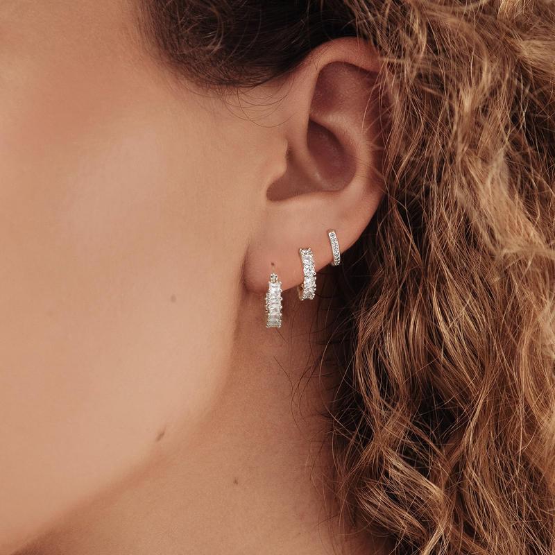 Chunky Small Gold Huggie Hoop Earrings