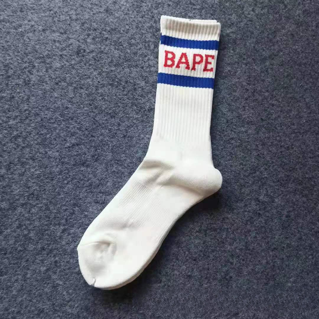 Bape Socks Men's and Women's Sports Socks with Towel Bottom