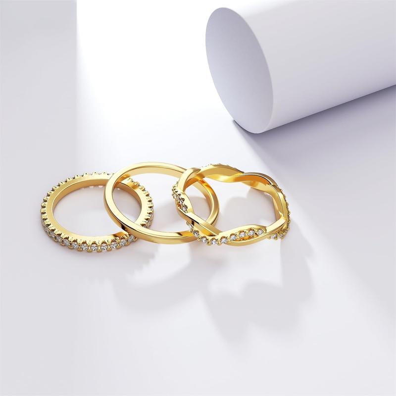 3-Piece Dainty Stackable Rings