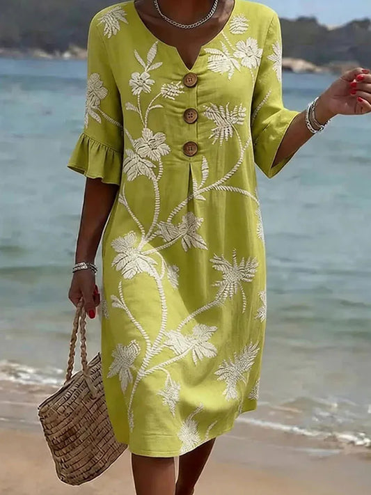 Abito casual da donna con stampa floreale