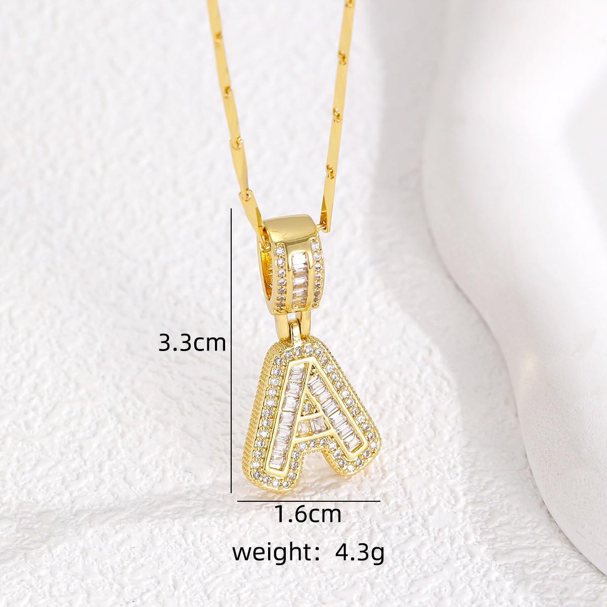 2-Pack Cubic Zirconia Initial Necklaces