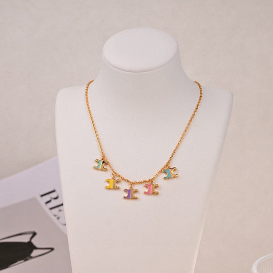 18K Celine Teen Charms Necklace
