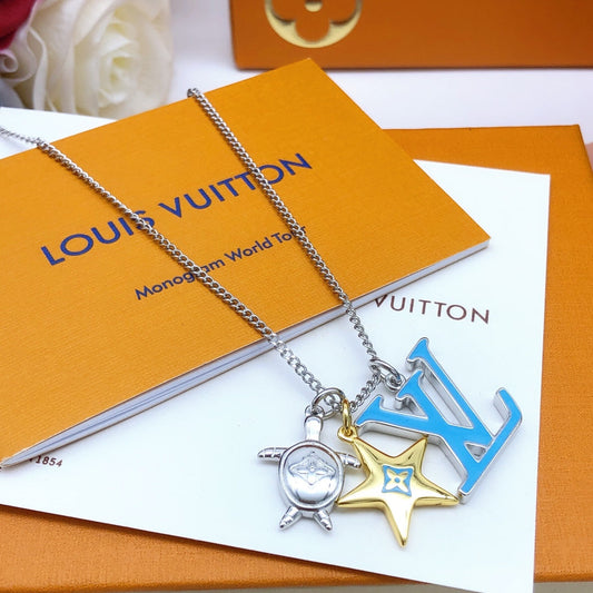 18K Louis Vuitton Turquoise Chain Necklace