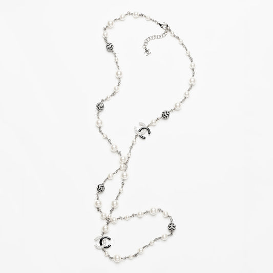 18K  Chanel Star Pearls Long Necklace