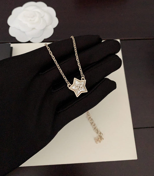18K  Chanel Star Pearl Necklace