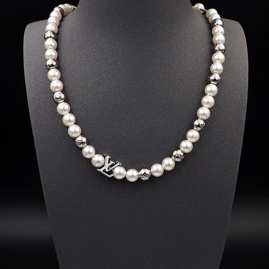 18K Louis Vuitton Monogram Pearls Necklace