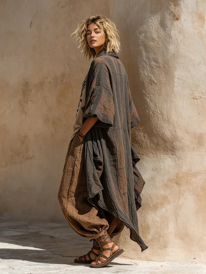 Ornella | Completo tre pezzi boho chic dal fascino artistico