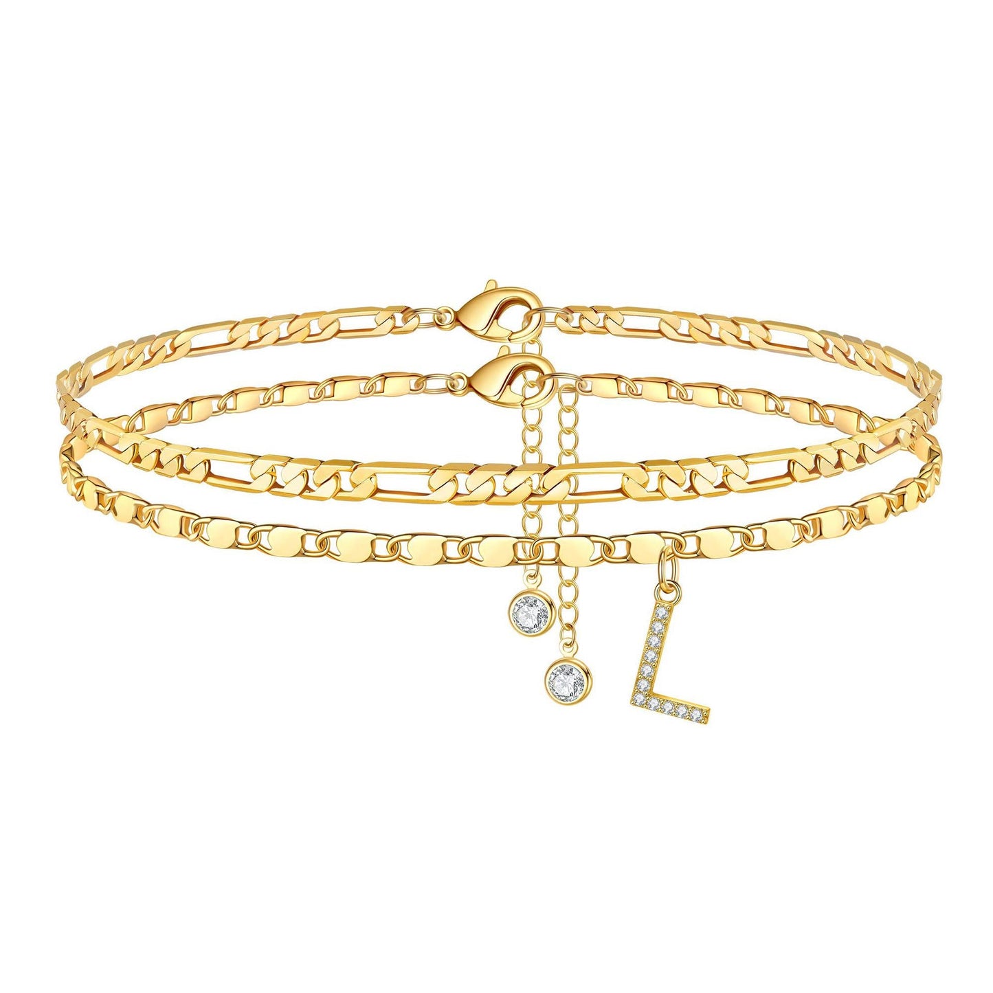 Waterproof & Tarnish-Free Classic Initial Anklet