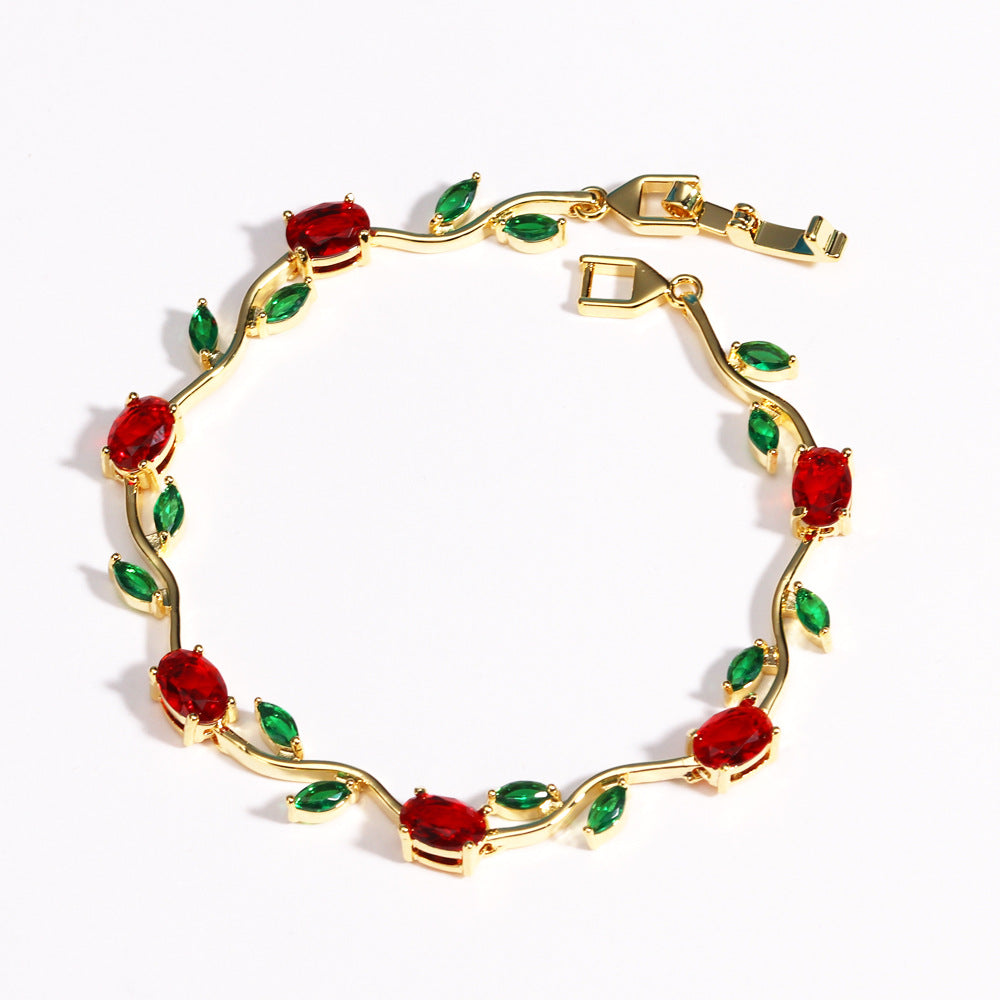 Vintage Jewel-Toned Vine Bracelet