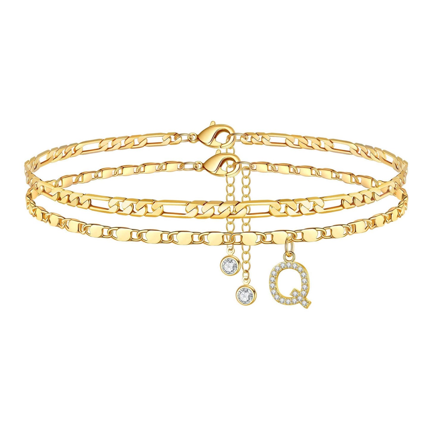 Waterproof & Tarnish-Free Classic Initial Anklet