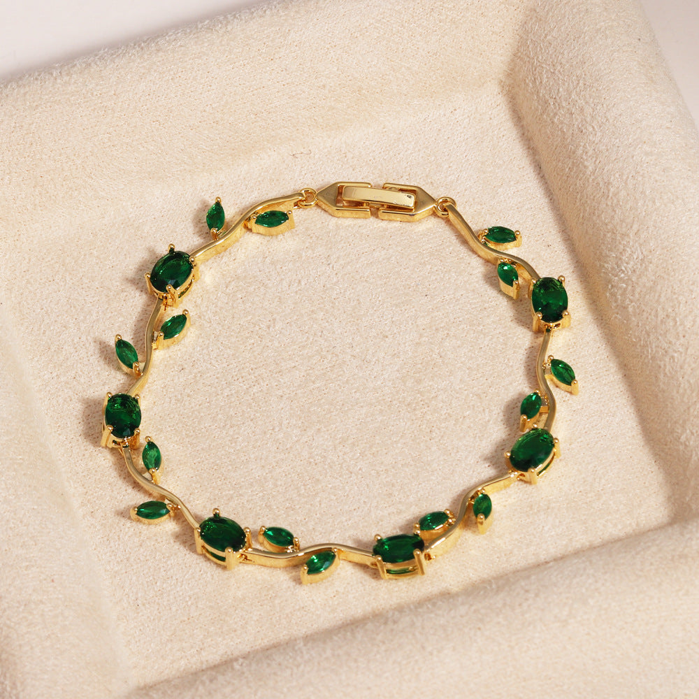 Vintage Jewel-Toned Vine Bracelet